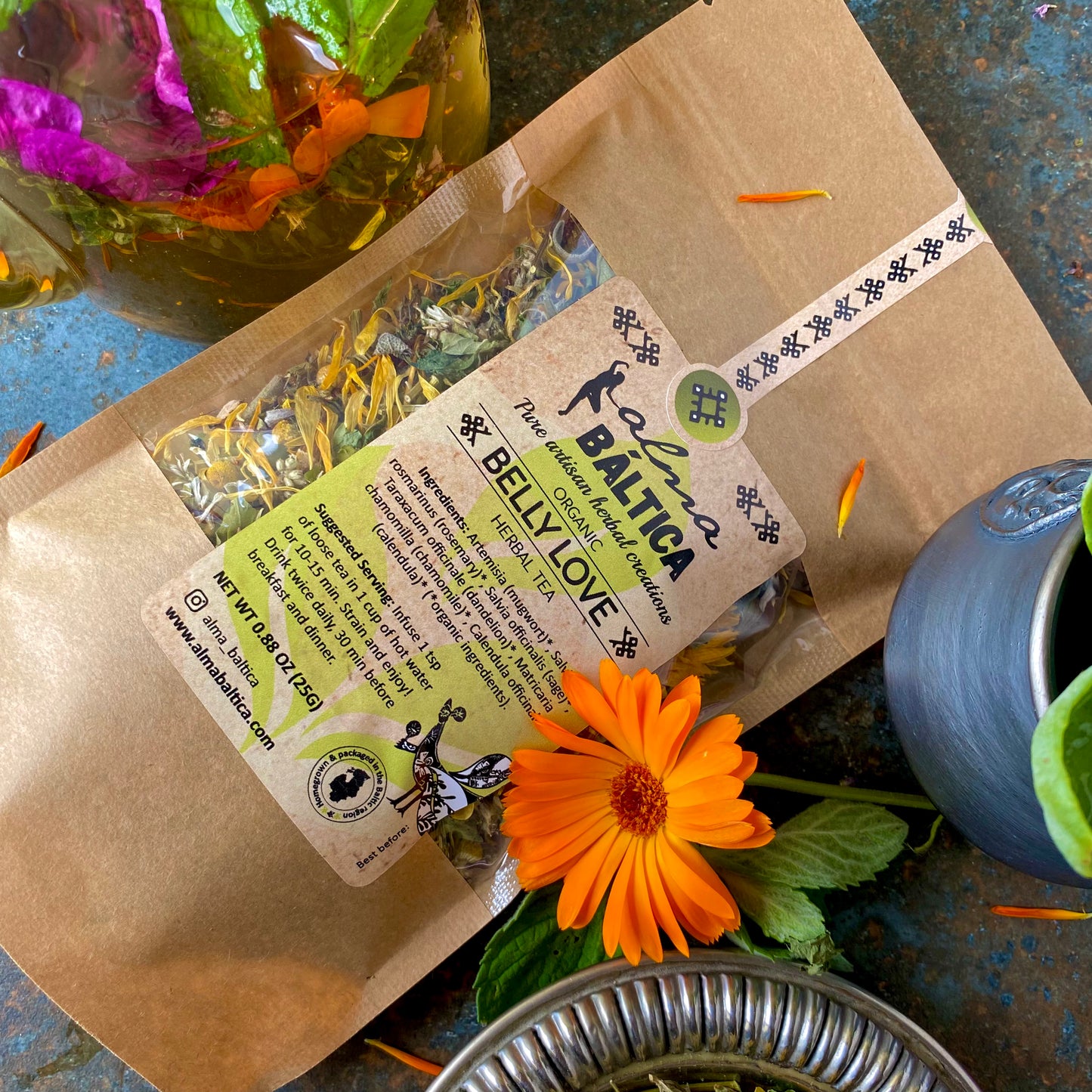 organic handmade tea for stomach soothing