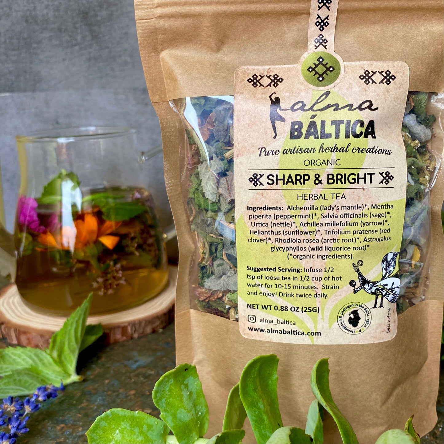 organic tea for brain with rhodiola